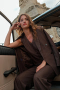 Pinstripes Blazer Bruin