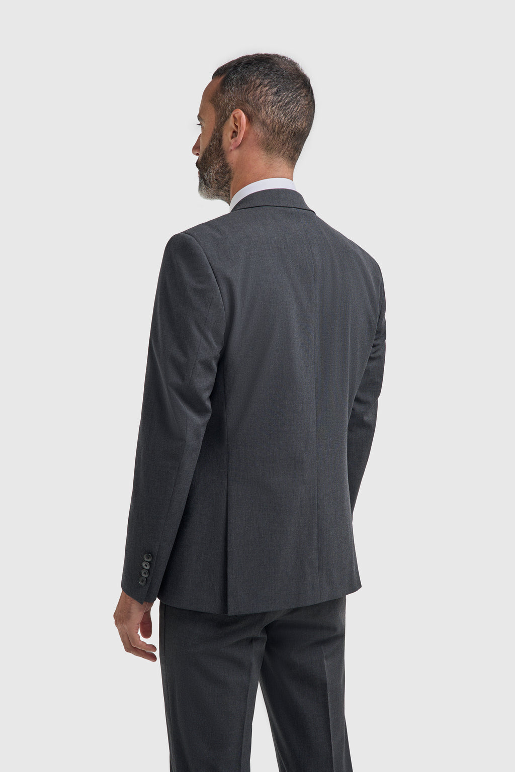 Modern Donkergrijs Herenpak