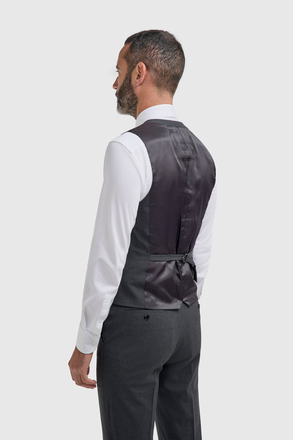 Modern Donkergrijs Herenpak