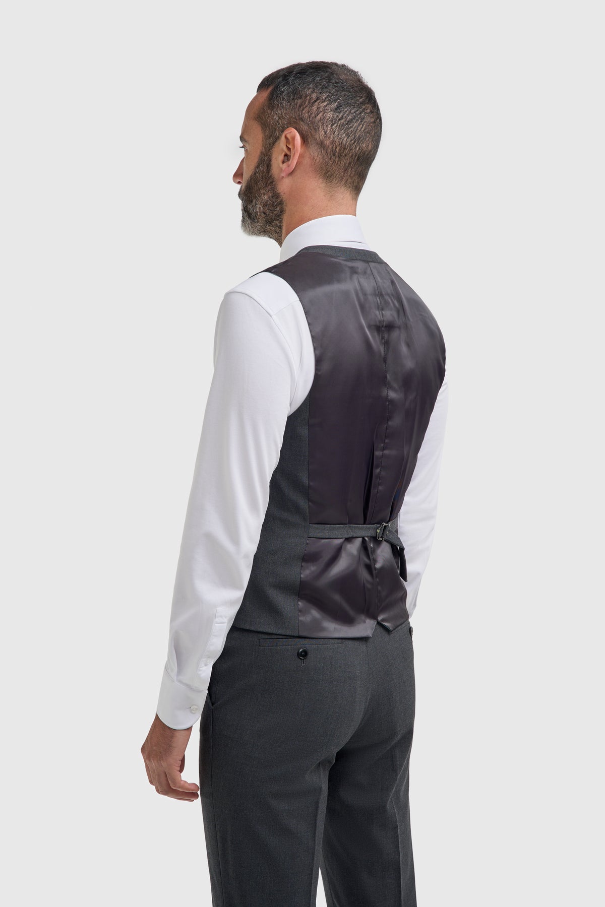 Modern Donkergrijs Herenpak