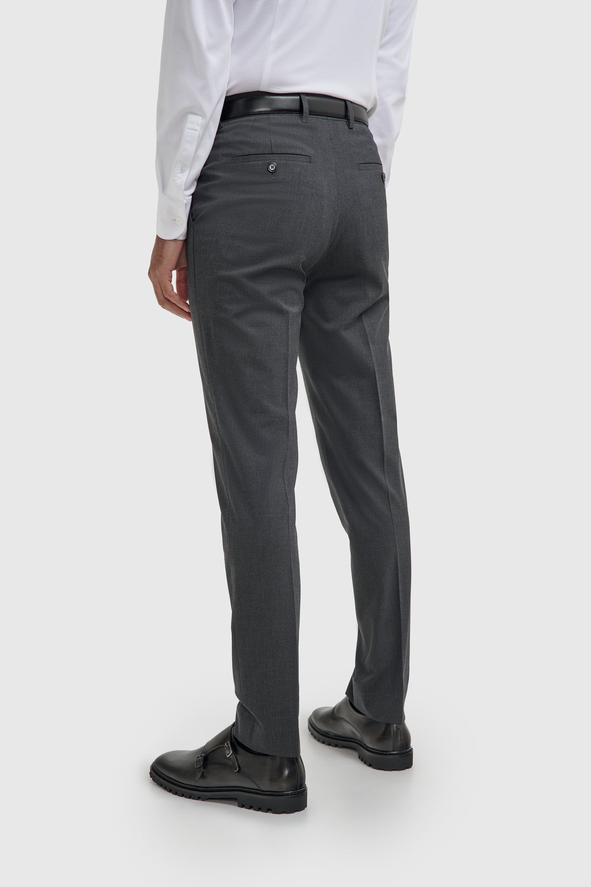 Modern Donkergrijs Herenpak