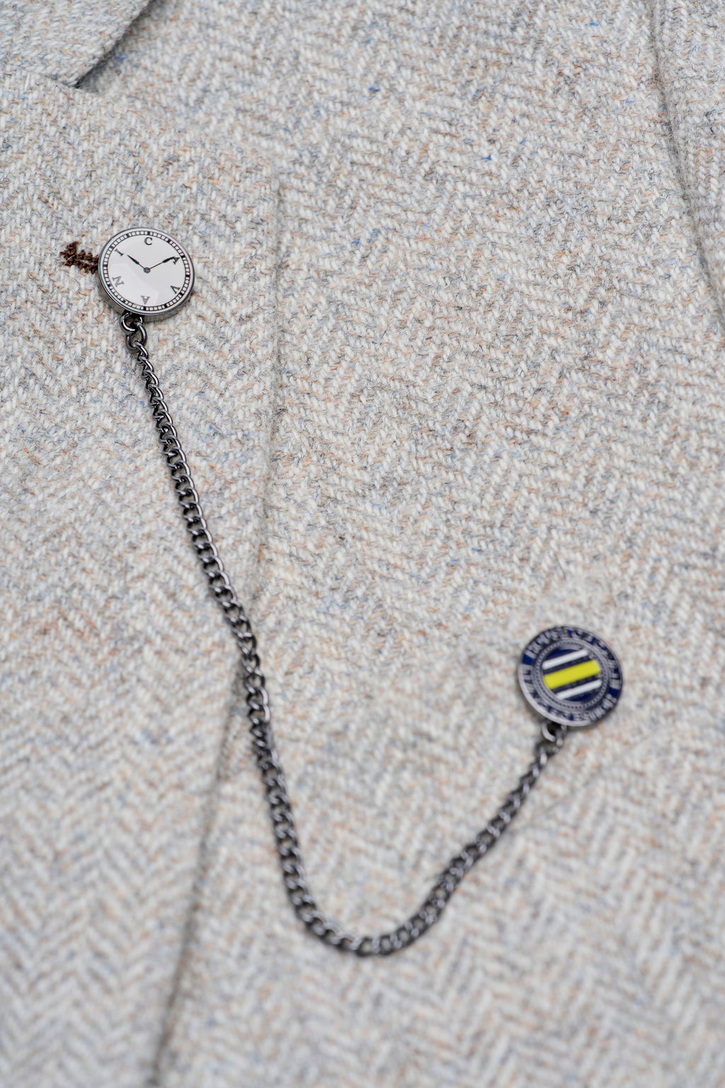 Parelmoer Grijs met Tweed Herenpak
