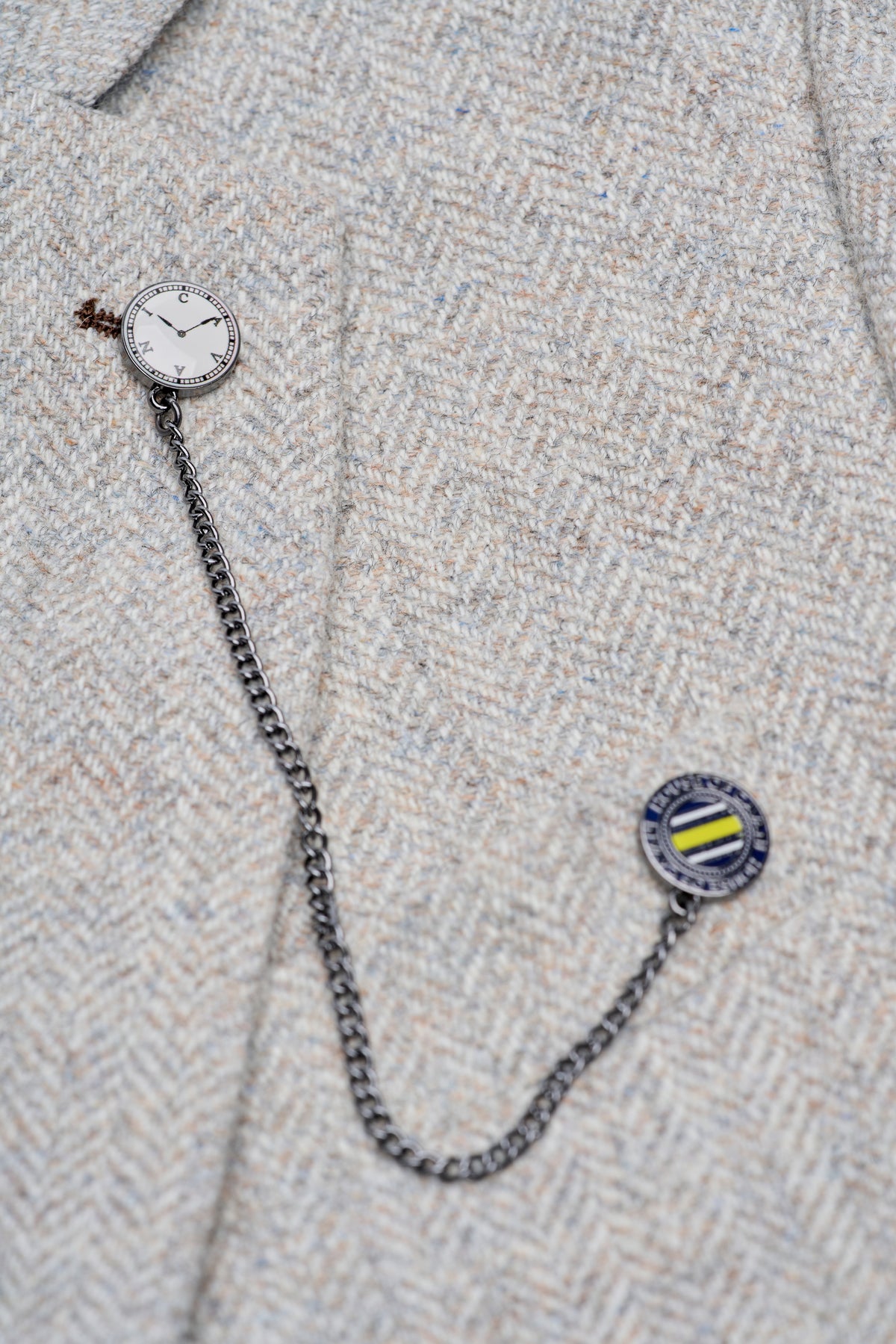 Parelmoer Grijs met Tweed Herenpak