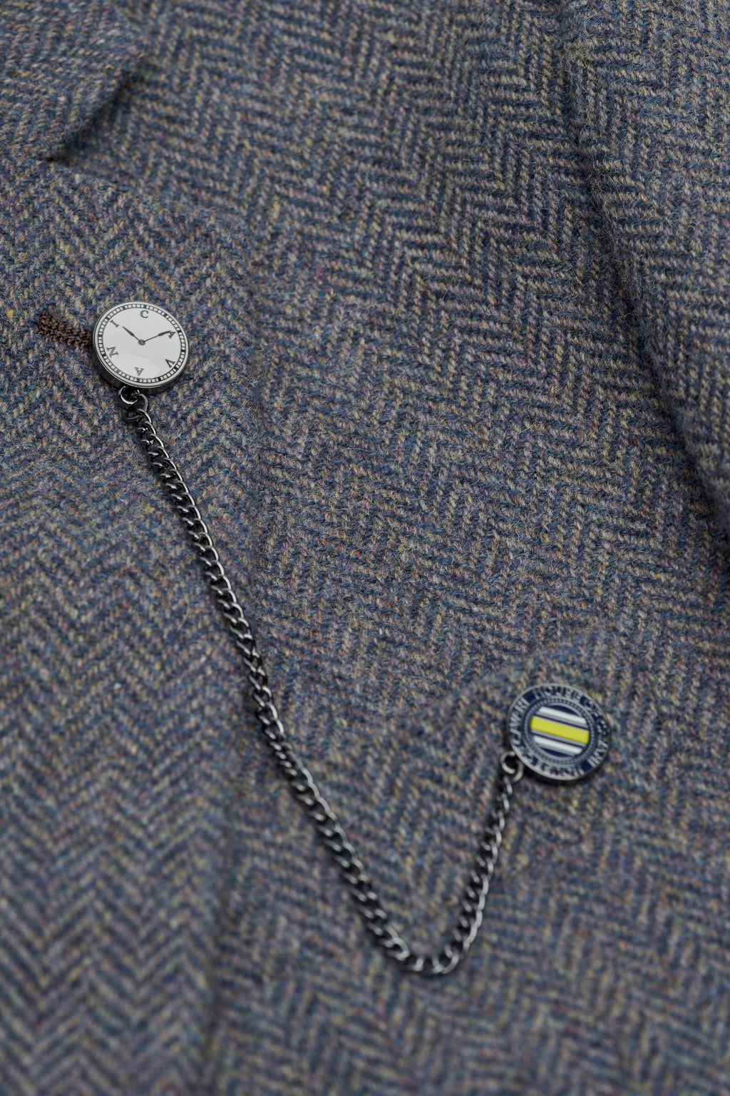 Grijs Blauw met Tweed Herenpak