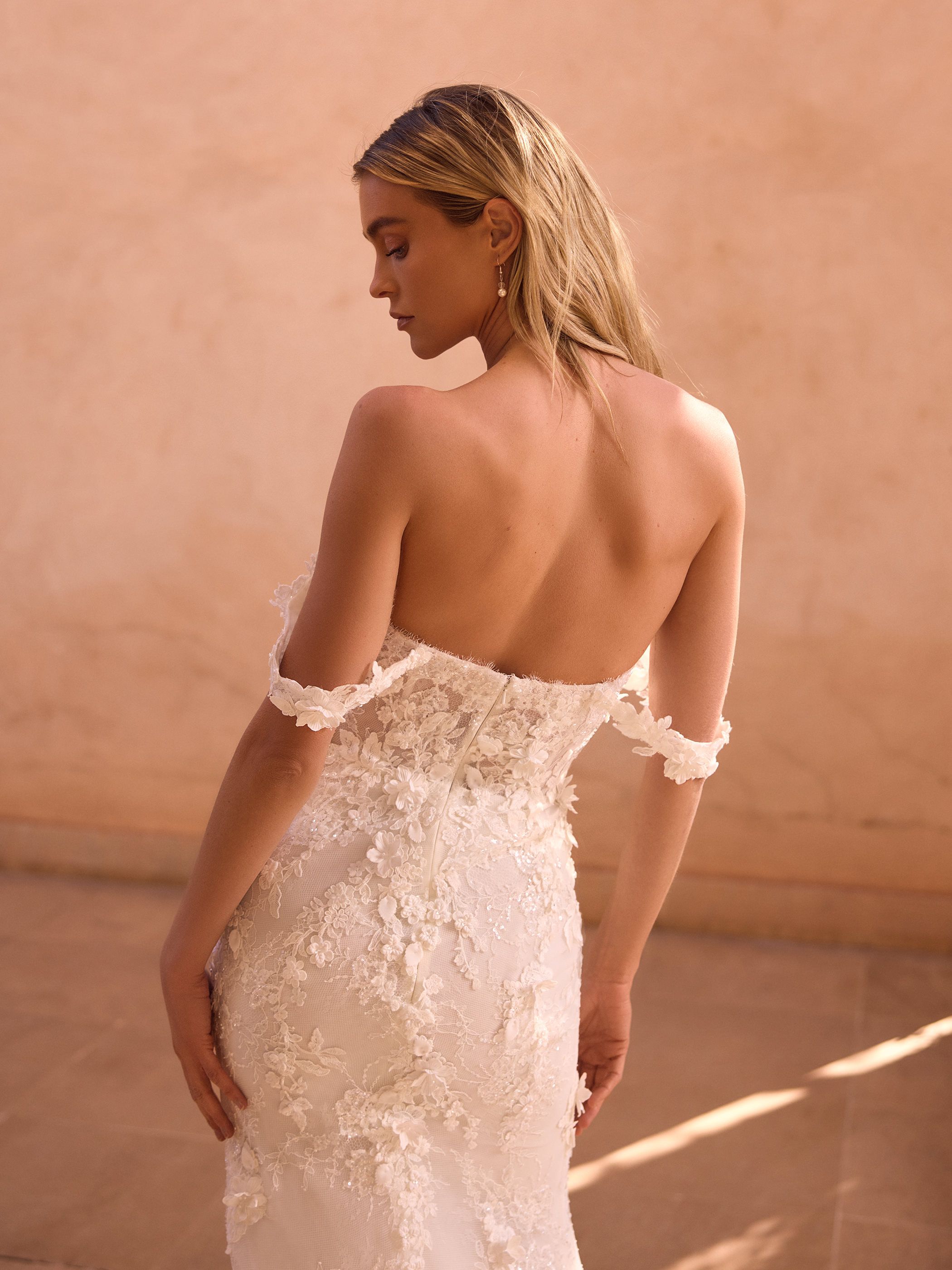 Romantisch Zeemeermin Trouwjurk met Chantilly Kant