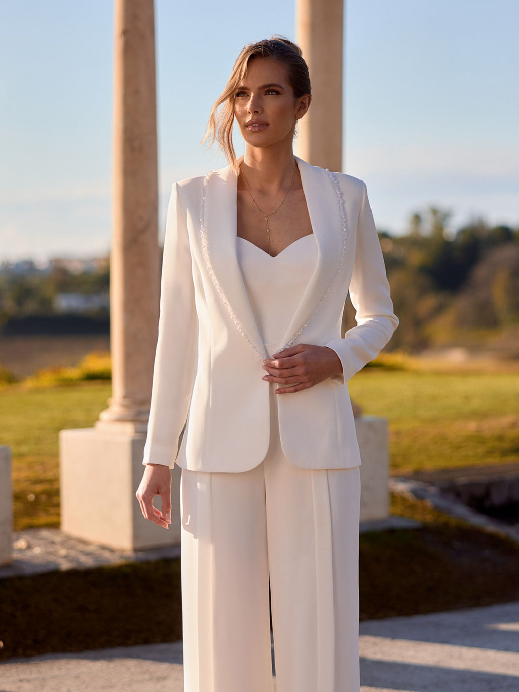Ivory Blazer met Parels