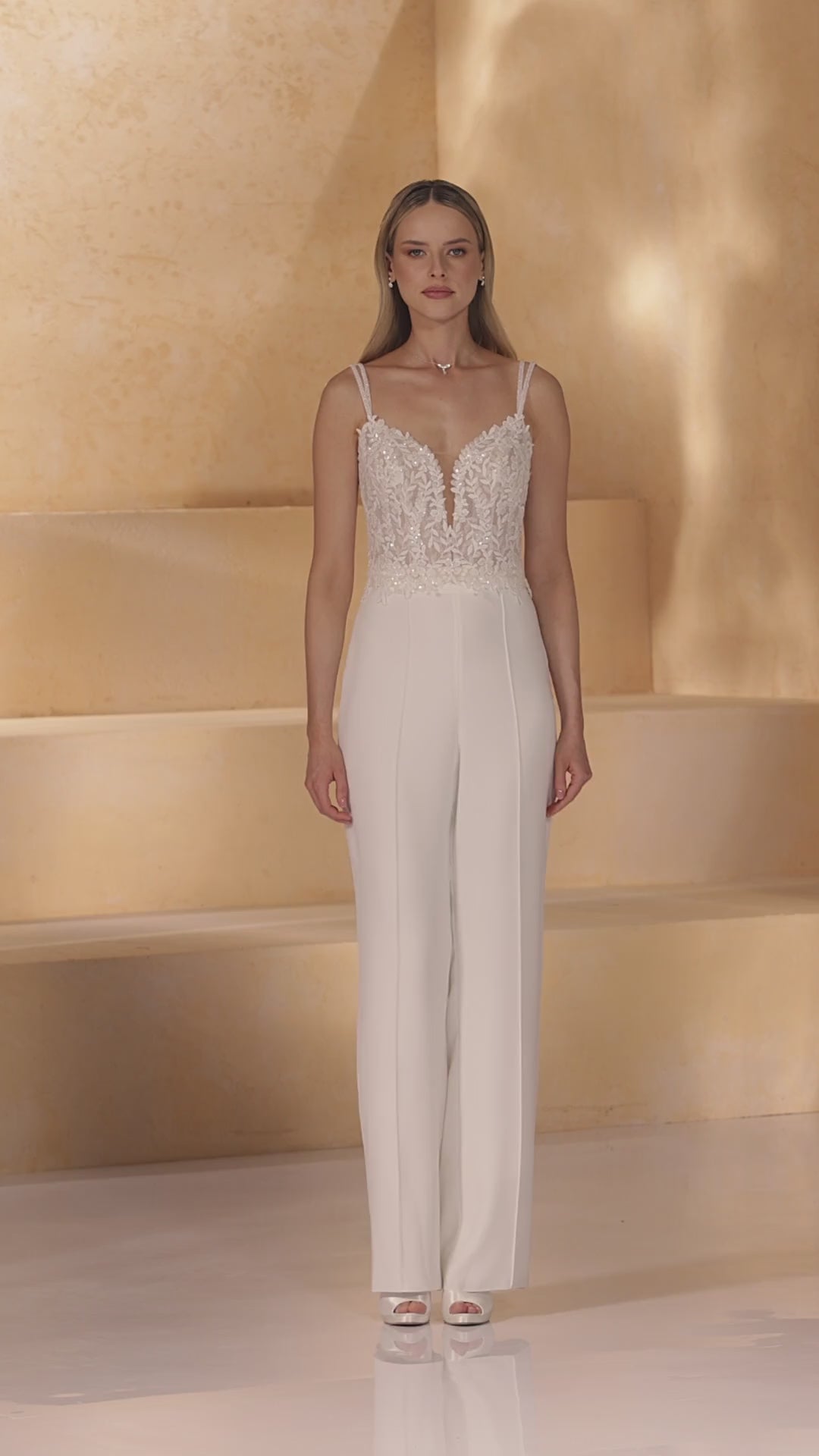 High-Waist Ivory Pantalon