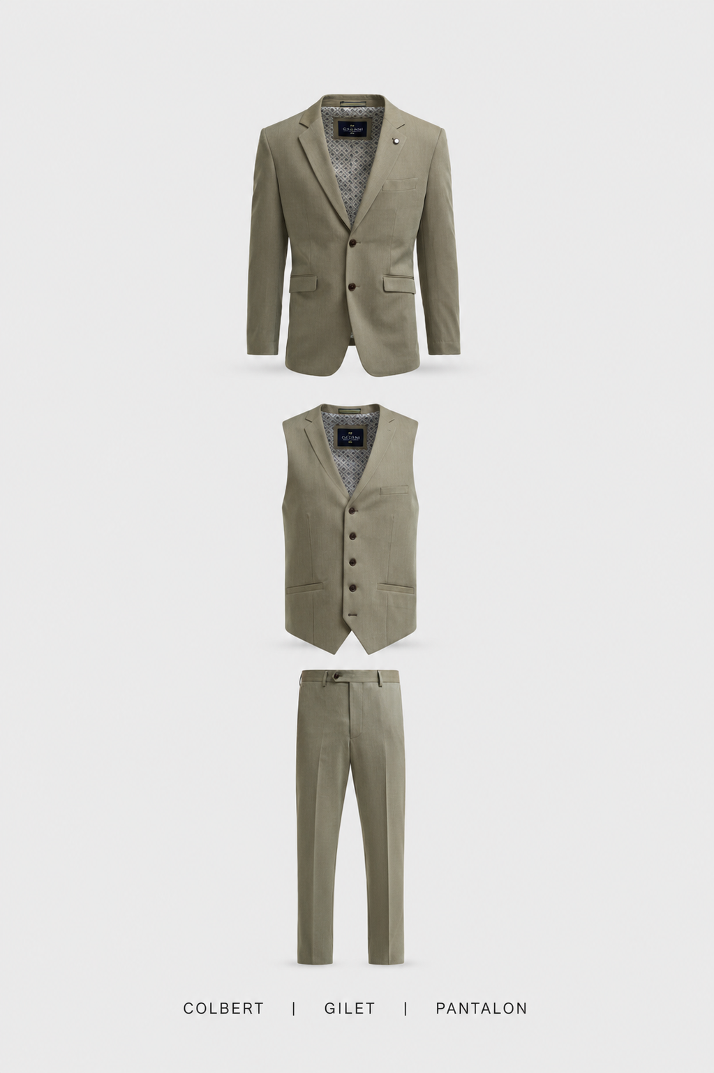 Klassiek Saliegroen 3-delig Herenpak
